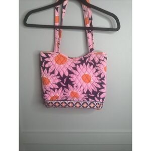 Vera Bradley Women's Tote Loves Me Shoulder Bag Purse Tote, Pink Flowers Daisy's